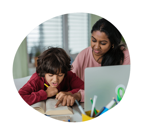 Parent and child learning together